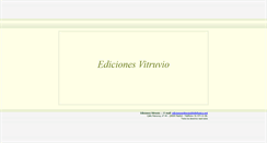 Desktop Screenshot of edicionesvitruvio.com